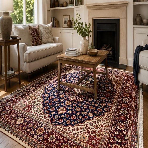 Wool area rug after cleaning
