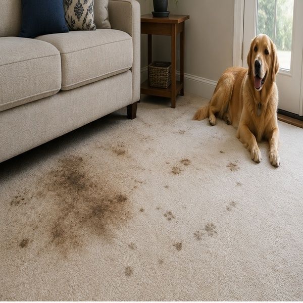 Pet Marks & Odour before cleaning