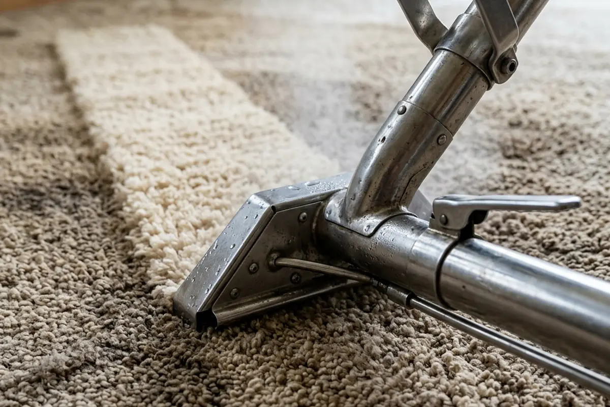 Carpet steam cleaning crew working in Seddon